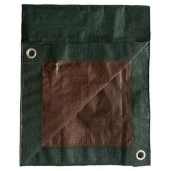16 x 20 in. Polyethylene Storage Tarp Cover, Green & Brown