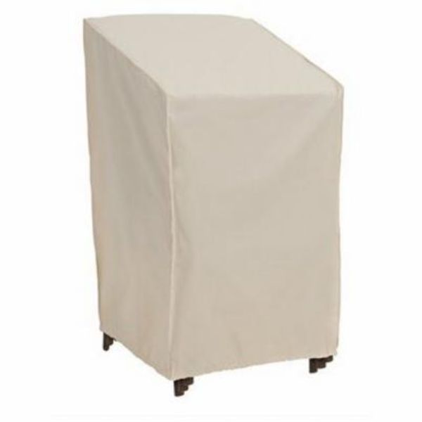 30 x 27 x 48 in. 0.08-75G PP Elastic Taupe Stacked Chair Cover