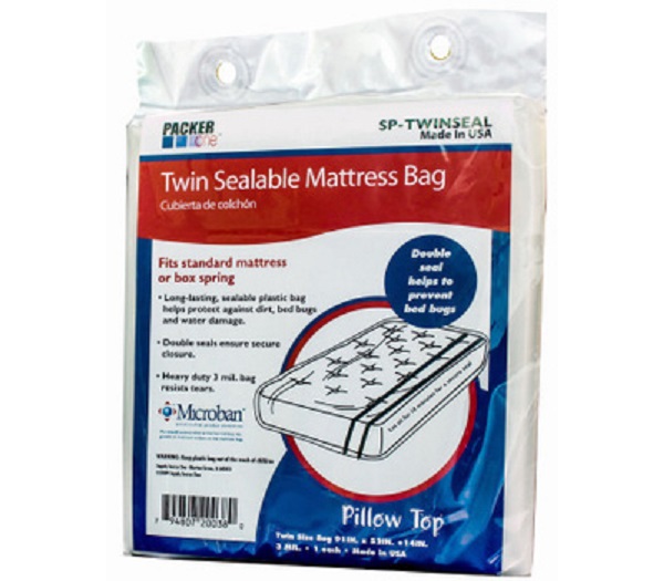 Picture of Schwarz Supply Source 215534 91 x 52 in. Clear Mattress Bag, Twin Size