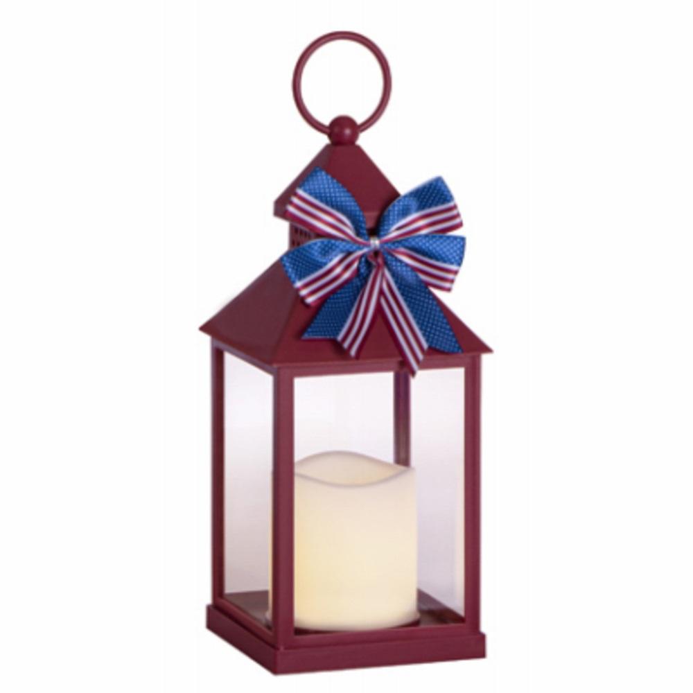 Picture of Sterno Home 102386 10.75 in. Resin LED Lantern, Red