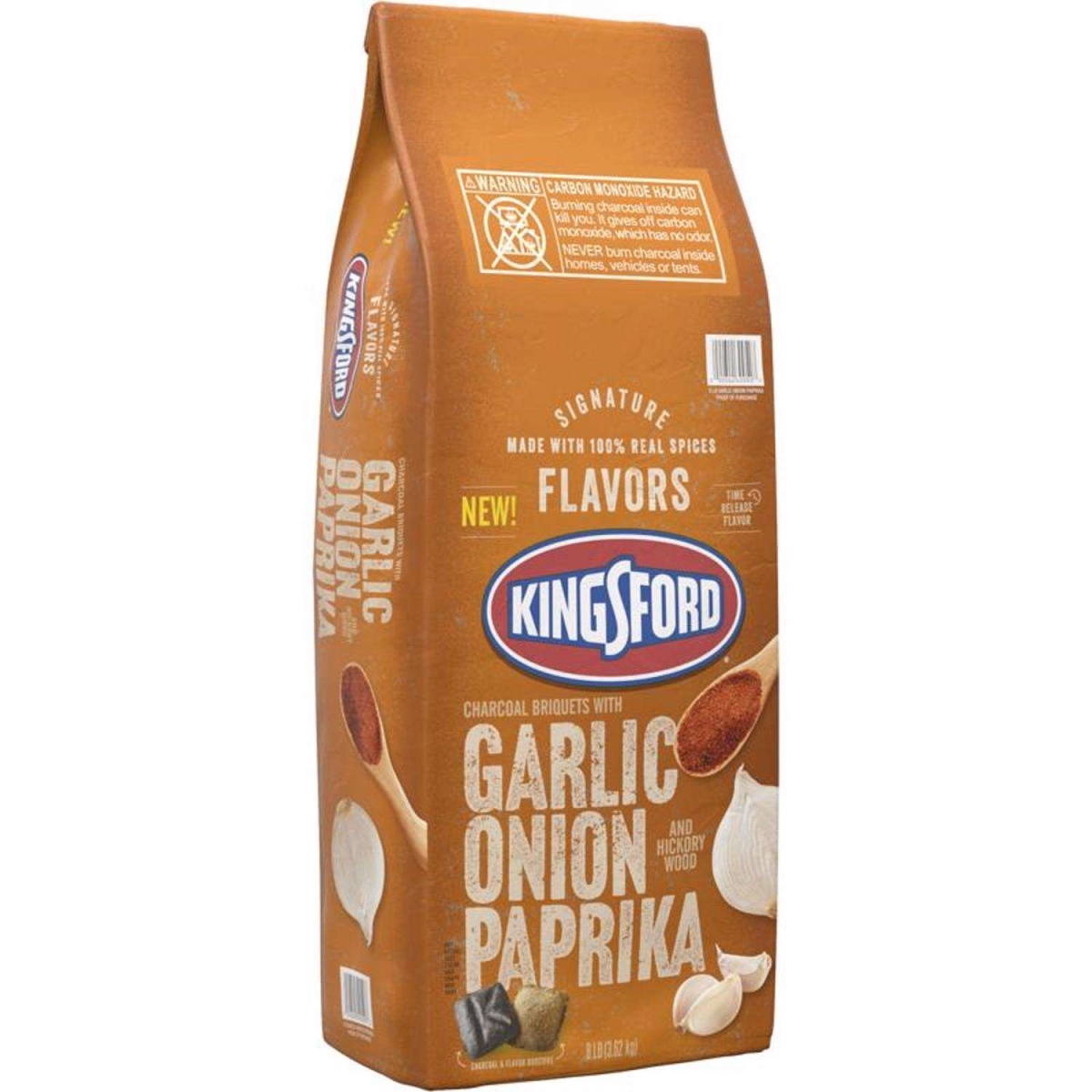Picture of Kingsford 103065 8 lbs Signature Flavors Charcoal Briquets with Garlic&#44; Onion Paprika & Hickory