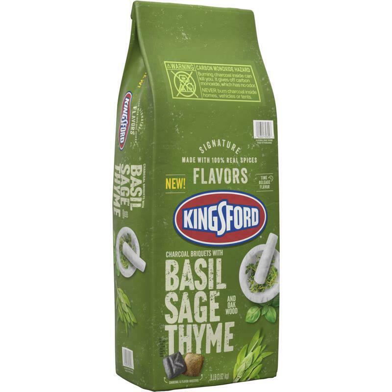Picture of Kingsford 103067 8 lbs Signature Flavors Briquets with Basil&#44; Sage&#44; Thyme & Oak