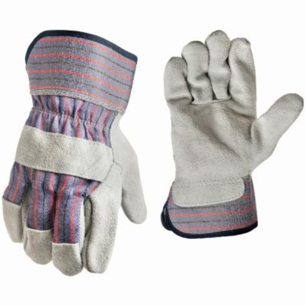103530 Double Leather Palm Work Mens Gloves - Medium