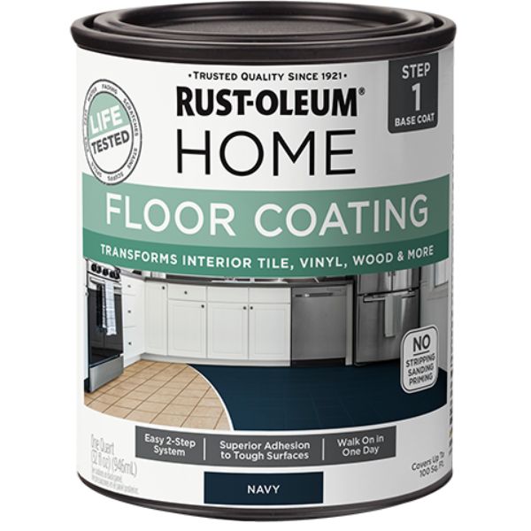 1 Qt Rust-Oleum 365931 Navy Home Home Floor Coating Premix Base Coat