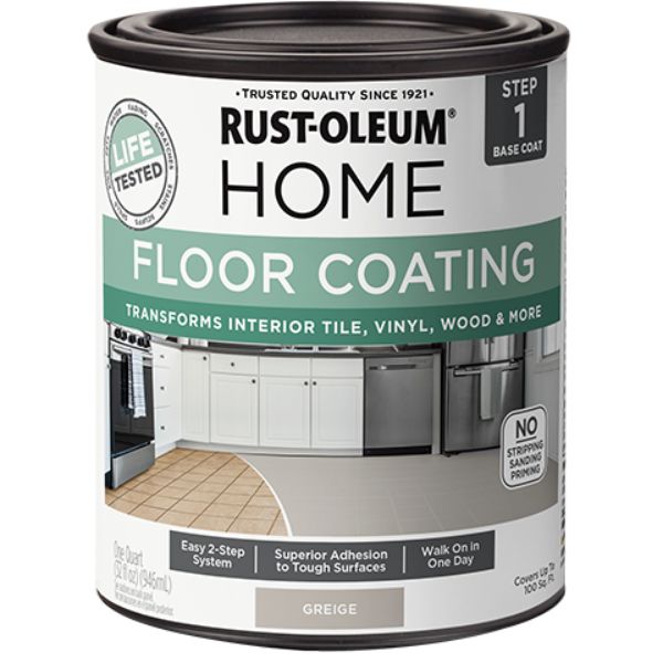 HOME Floor Coating, Base Coat, Greige, 1 Quart