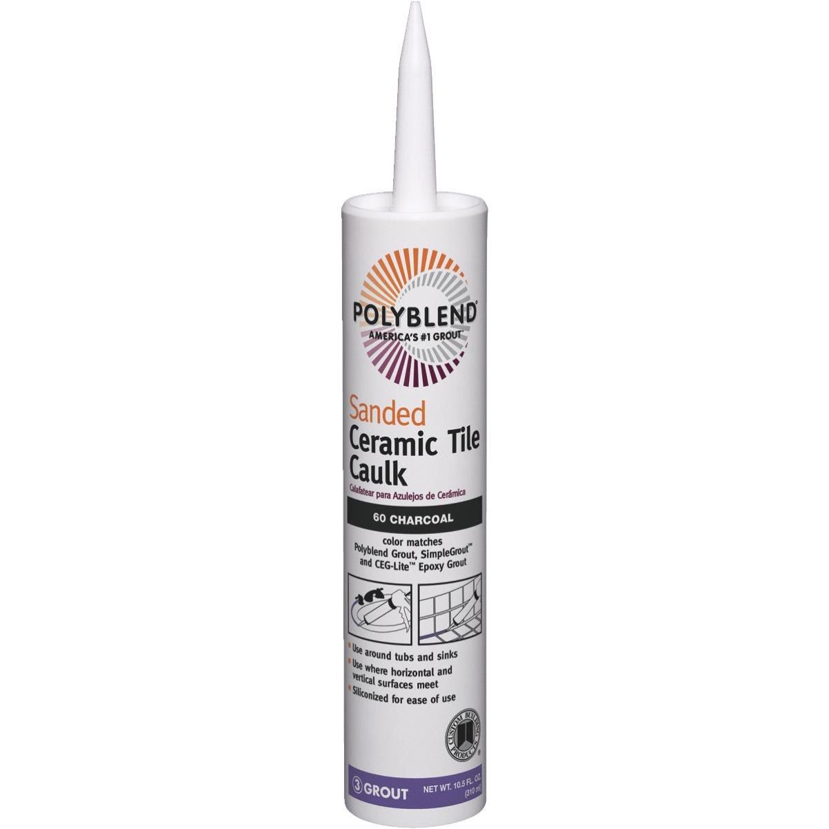 104031 10.5 oz Platinum Sanded Polyblend Ceramic Tile Caulk