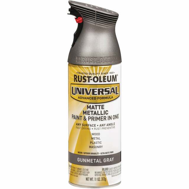 Universal Gunmetal Gray Matte Metallic Spray Paint 11 oz (353091)