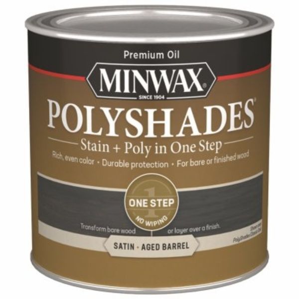 0.5 Pint Polyshades Stain & Poly Finish, Satin Aged Barrell