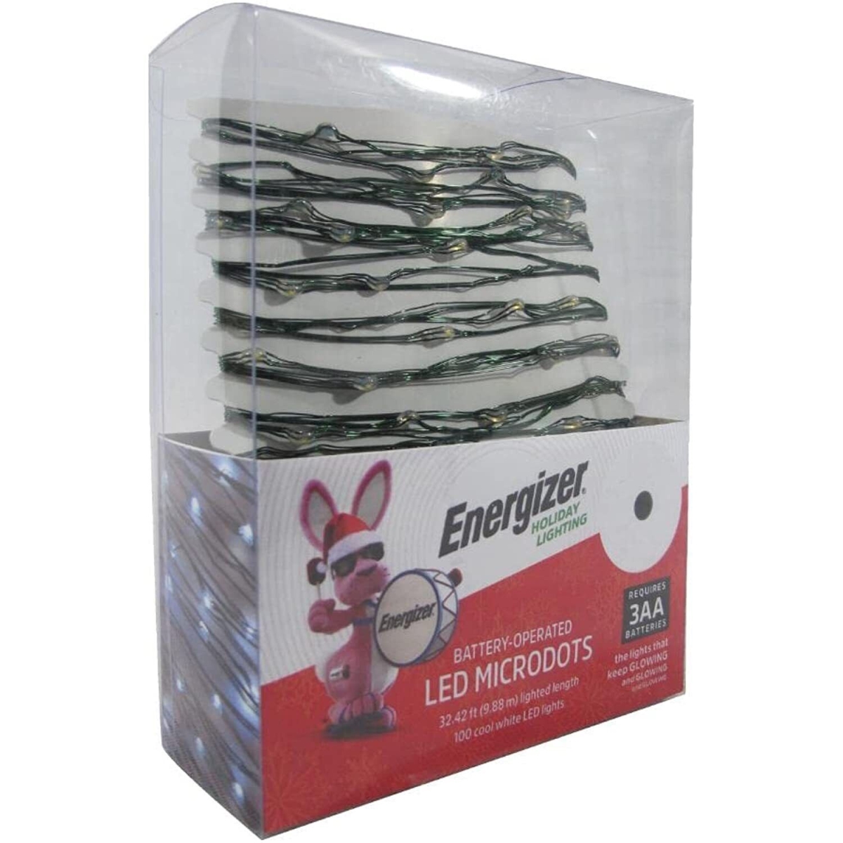 Battery Operated Microdot Cluster Lights, Cool White - 100 Count