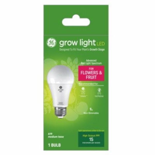 1.9W LED Horticultural Grow Light Bulb for Fruit & Flowers, White - A19 Shape