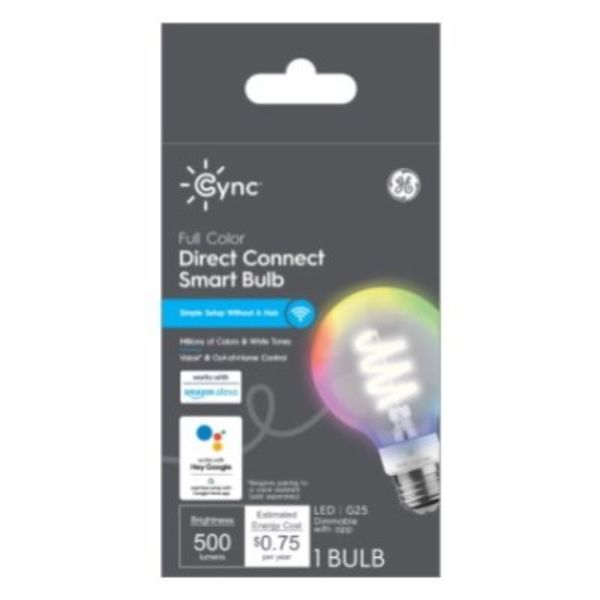 105654 4.3 in. 500 Lumen 6W G25 Cync Smart LED Decorative Light Bulb -  Ge Lighting