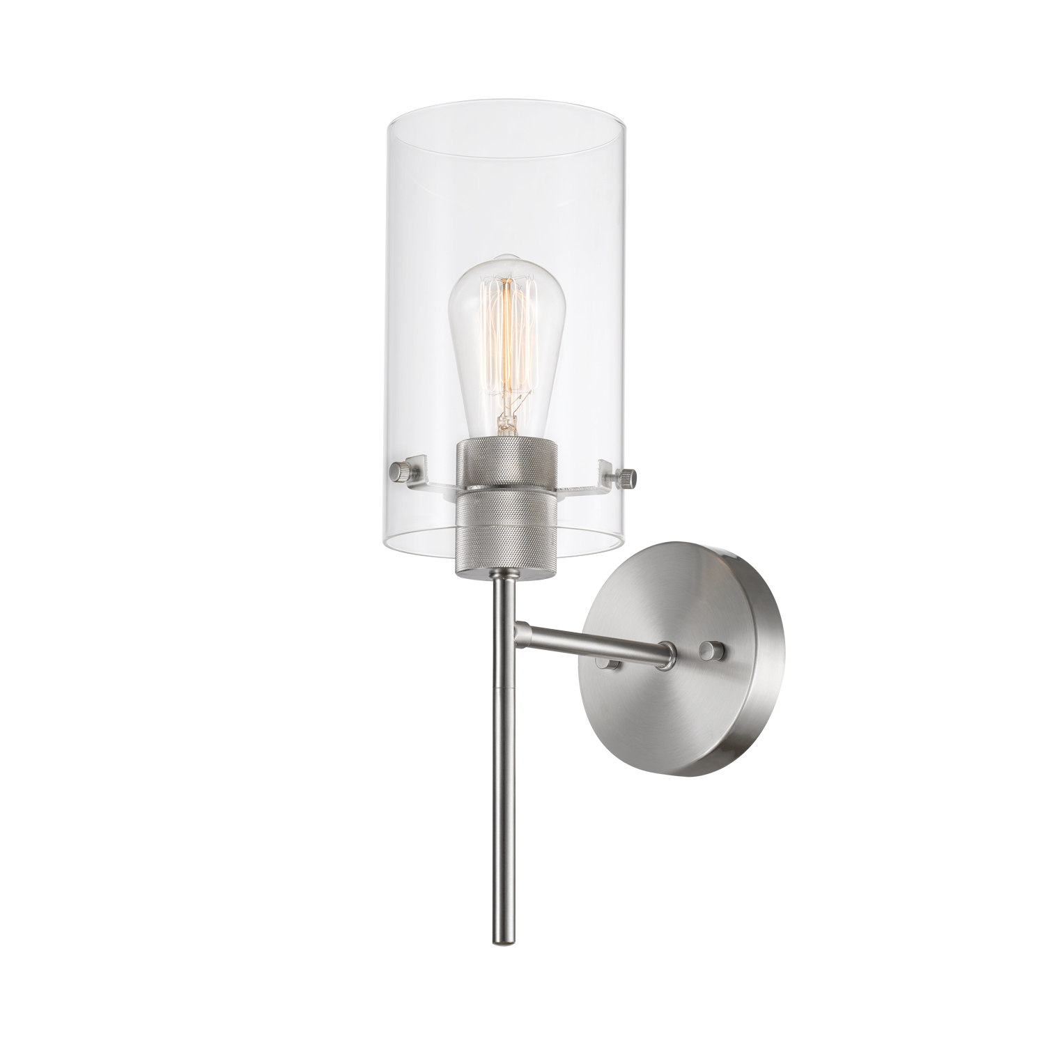 1 Light Brushed Nickel Wall Sconce