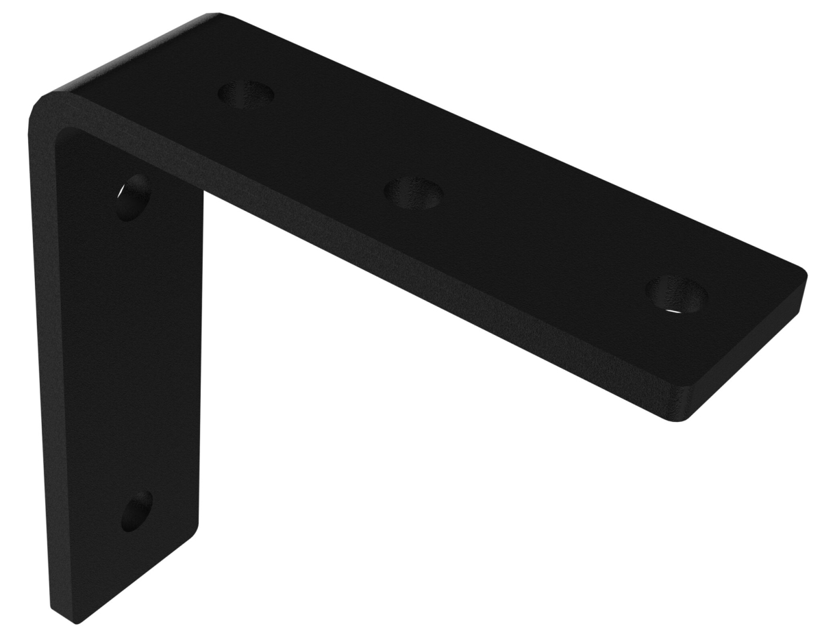 105771 7 in. L Style Shelf Bracket, Black