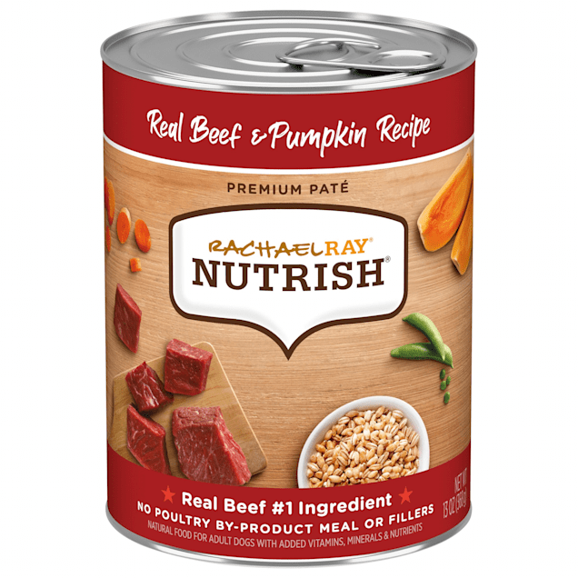 Picture of JM Smucker 105569 13 oz Rachael Ray Nutrish Real Beef & Pumpkin Recipe Wet Dog Food