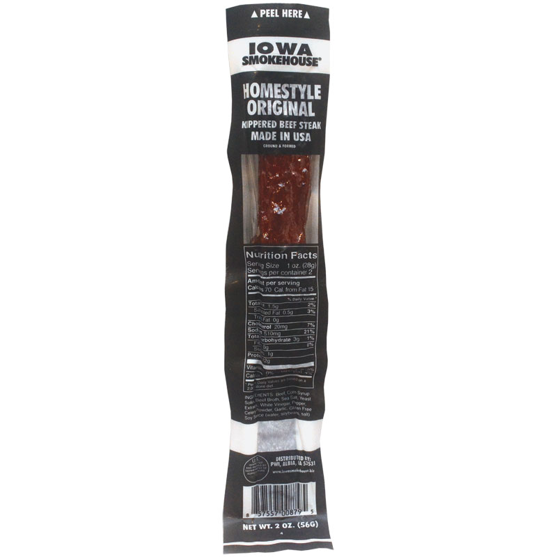Picture of Iowa Smokehouse & Preferred Wholesale 102981 2 oz Homestyle Original Kippered Beef Steak - Pack of 10