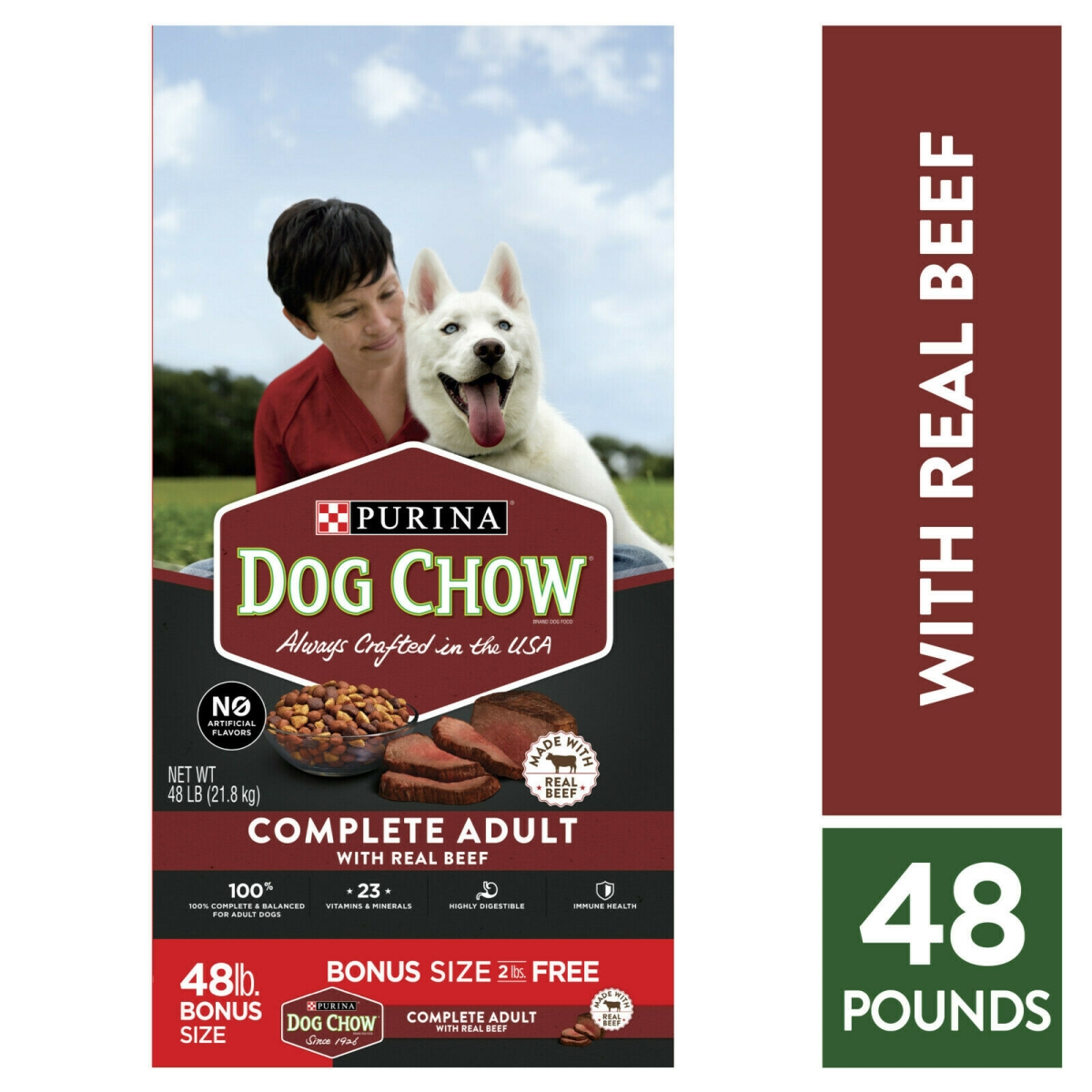 106972 48 lbs Purina Beef Chow Dry Dog Food -  American Distribution & Manufacturing