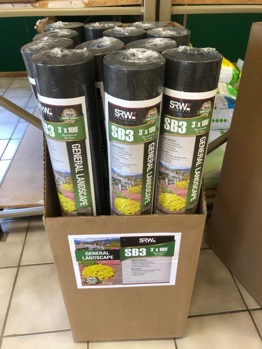 3 x 100 ft. Commercial Landscape Weed Barrier, Black