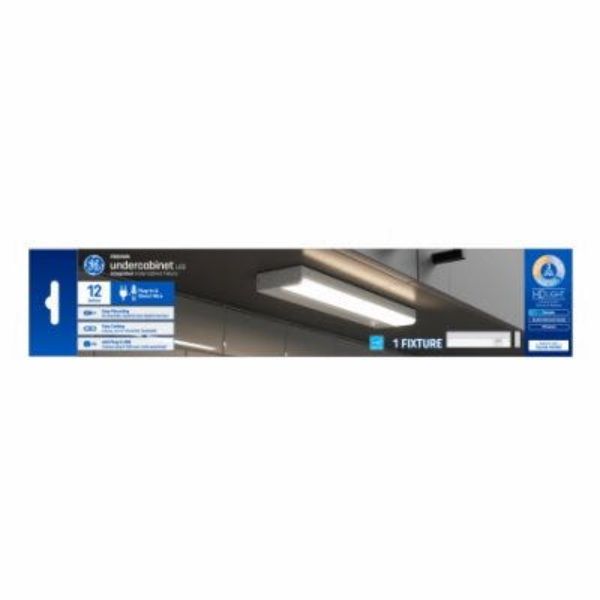 Picture of GE Lighting 107306 12 in. Undercabinet 3-Color 8W LED Plug-in & Direct Wire Linkable Integrated Light Fixture