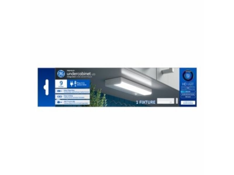 107310 9 in. Aluminum Reveal HD Plus LED Undercabinet Light Fixture - 6W -  Ge Lighting
