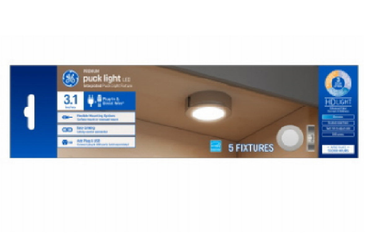 Picture of GE Lighting 107348 SLV Puck Light - Pack of 5