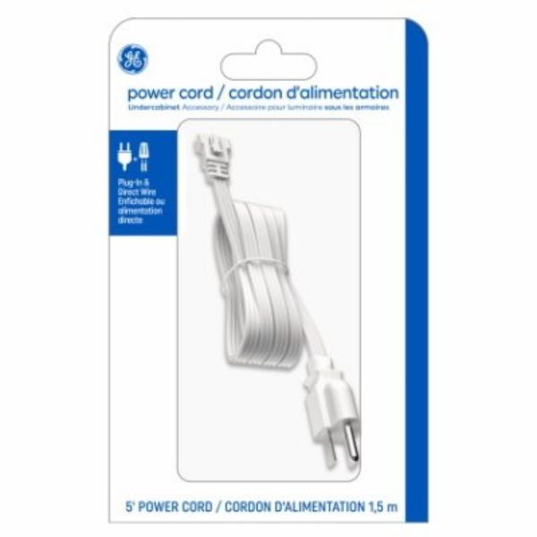 Picture of GE Lighting 107349 5 ft. Power Cord for Premium Plug-In & Direct Wire Undercabinet & Puck Fixtures
