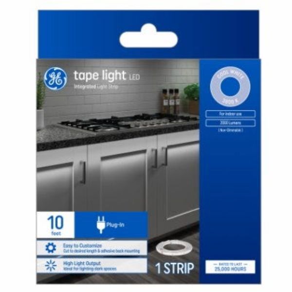 10 ft. 25W LED Plug-In Tape Light, Cool White
