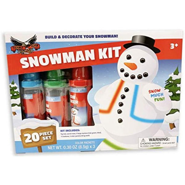 Flexible Flyer Build a Snowman Kit & Snow Art Markers, 20 Piece