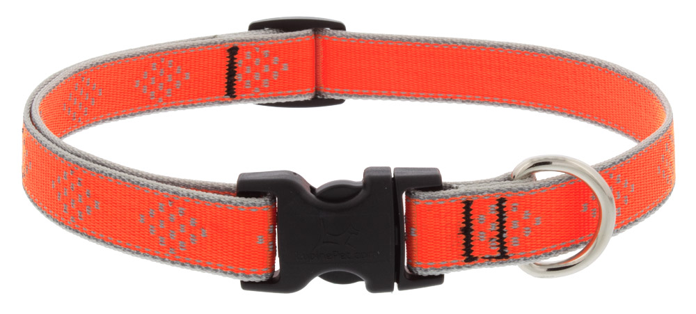 Picture of Lupine 107749 0.75 x 9-14 in. Diamond Dog Collar, Orange