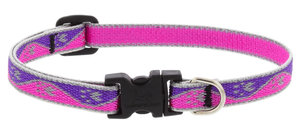 Picture of Lupine 107776 0.5 x 8-12 in. Paws Dog Collar, Pink