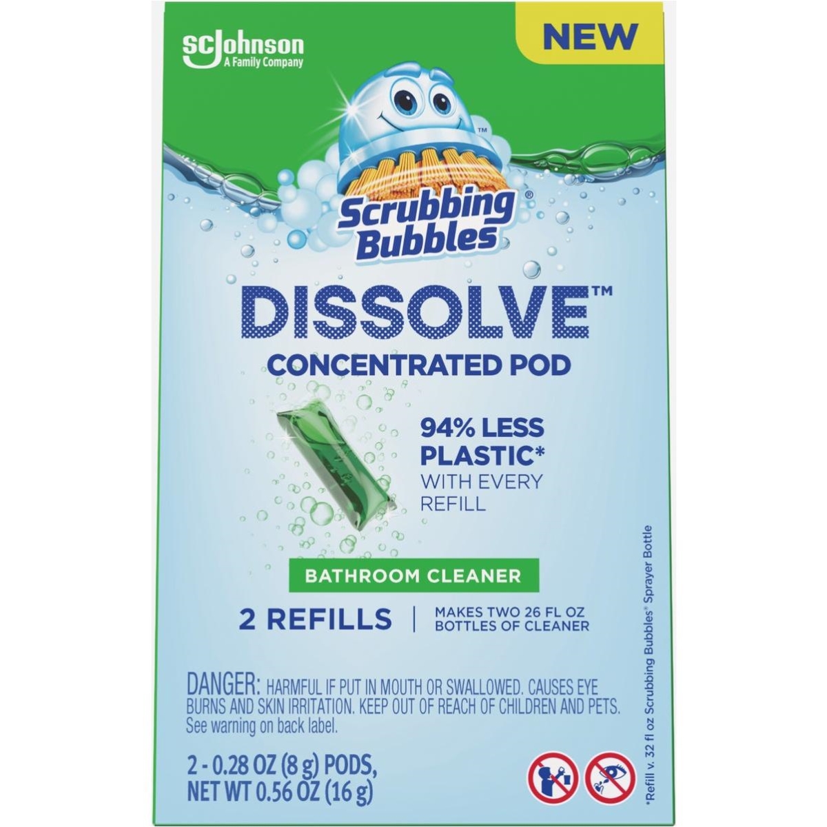 108605 Scrubbing Bubbles Dissolve Bath Refill - 2 Pack -  Sc Johnson