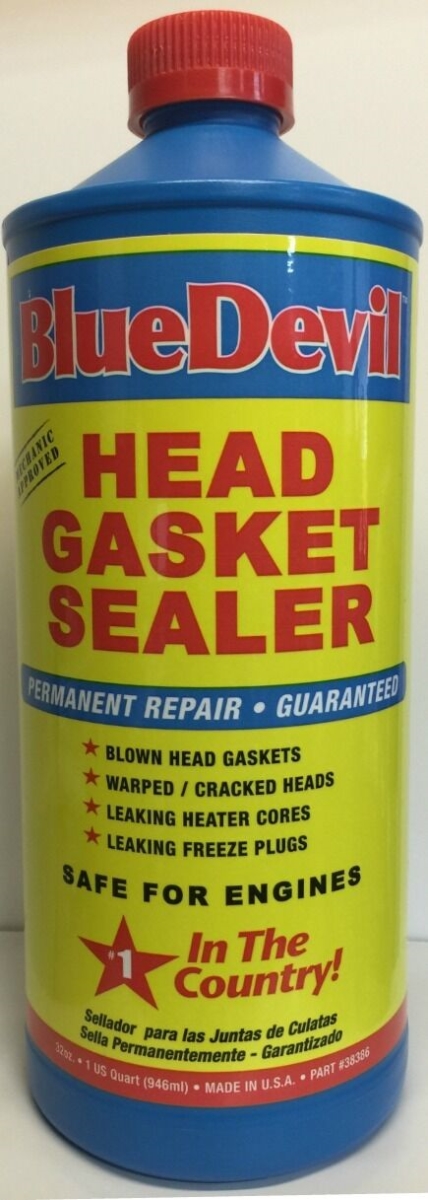 32 oz V8 Devil Permanent Head Gasket Sealant, Blue