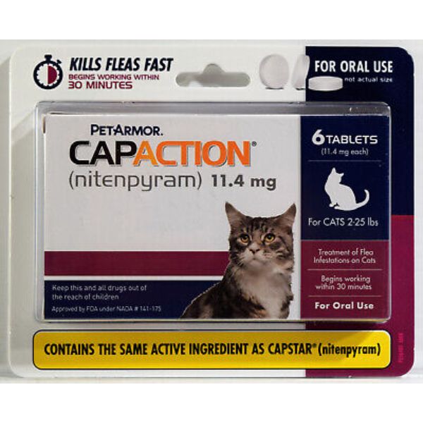 Picture of Sergeants Pet Care 108432 PetArm CapAction Oral Flea Treatment for Cats