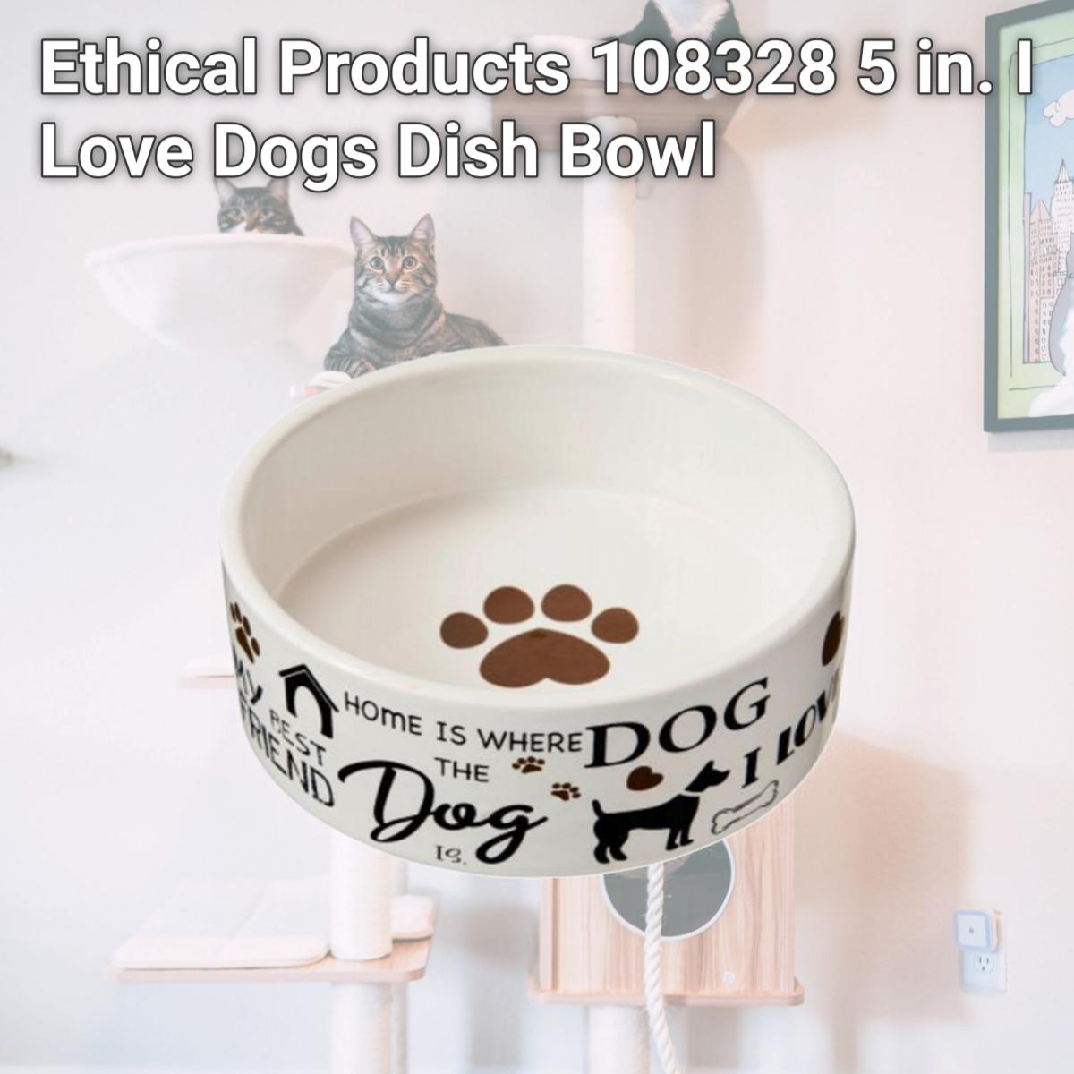 Picture of Ethical Products 108328 5 in. I Love Dogs Dish Bowl