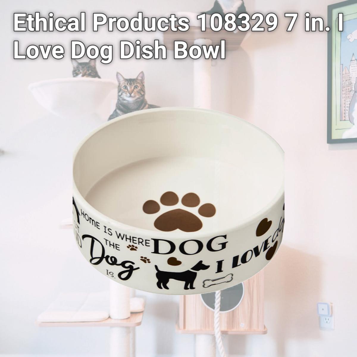Picture of Ethical Products 108329 7 in. I Love Dog Dish Bowl