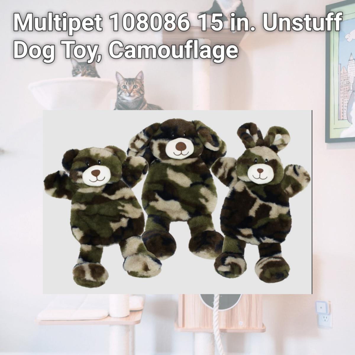 Picture of Multipet 108086 15 in. Unstuff Dog Toy, Camouflage