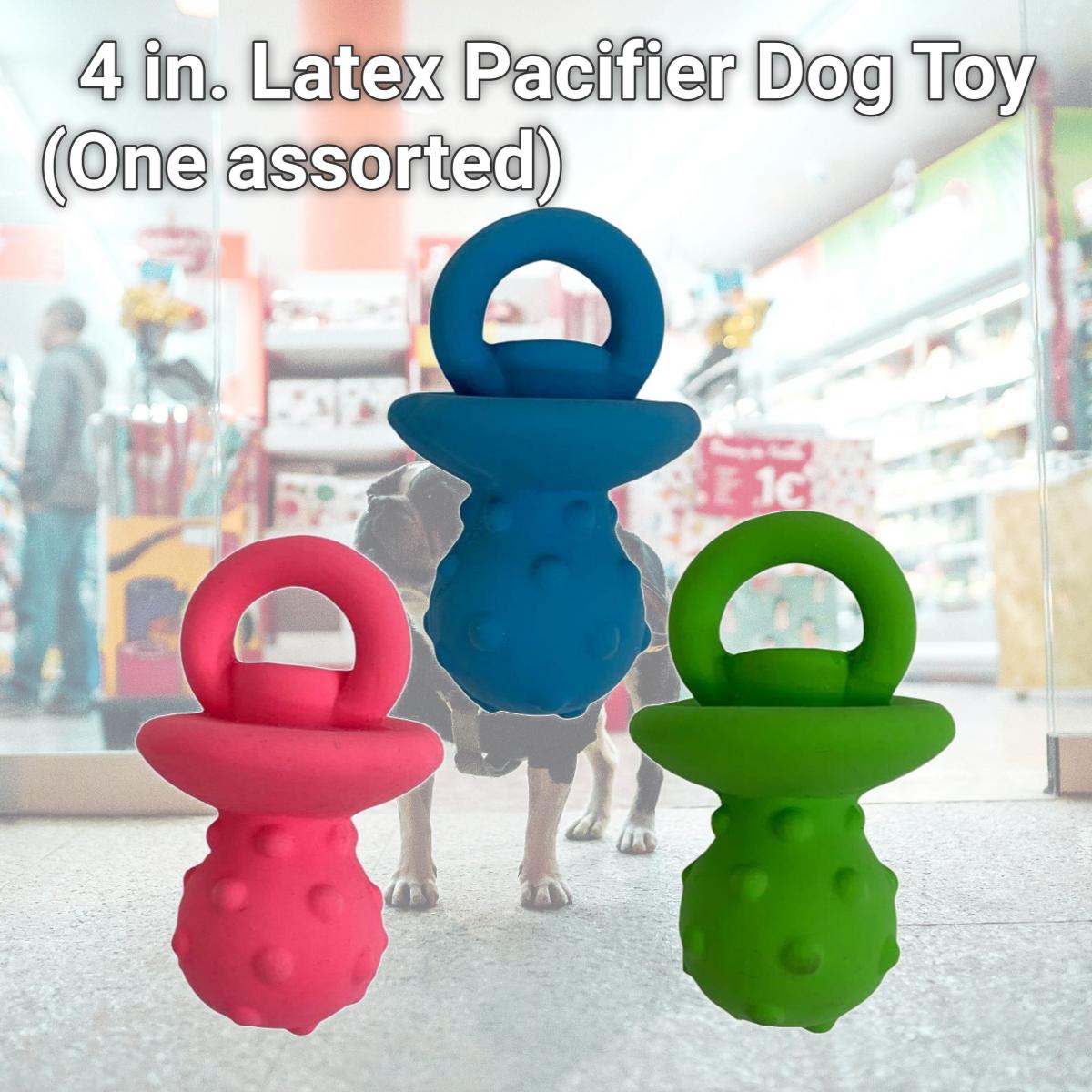 Picture of Multipet International 108090 4 in. Latex Pacifier Dog Toy (One assorted)