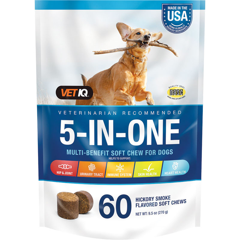 Picture of Sergeants Pet Care 108496 5-In-1 Multi-Benefit Soft Chews for Dogs, 60 Counts
