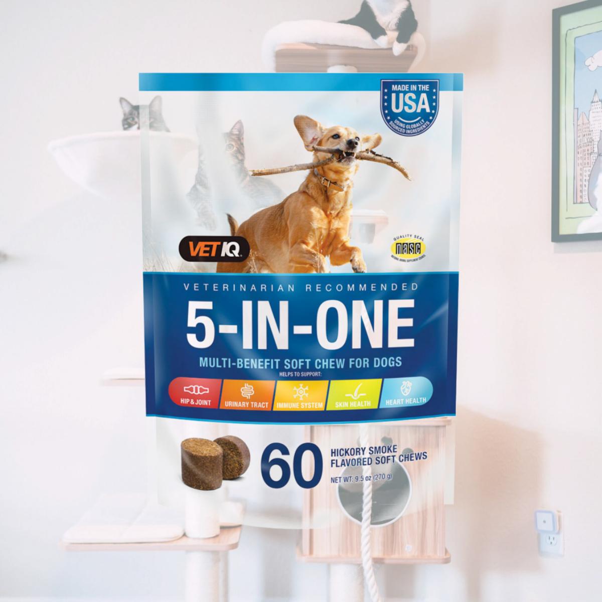 Picture of Sergeants Pet Care 108496 5-In-1 Multi-Benefit Soft Chews for Dogs, 60 Counts