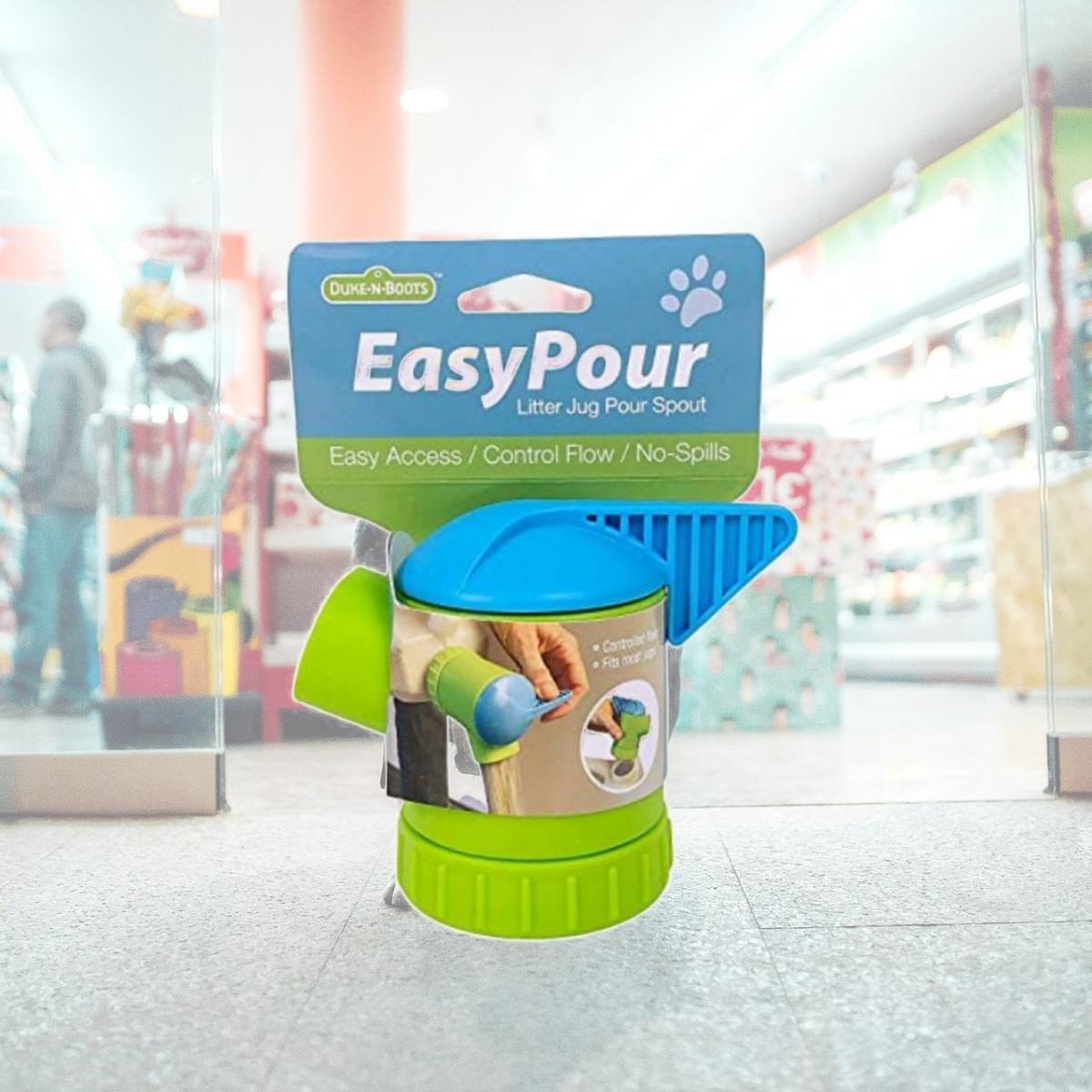 Picture of Chagrinovations 108705 8 oz Duke N Boots EasyPour Litter Jug Pour Spout&#44; Green & Blue