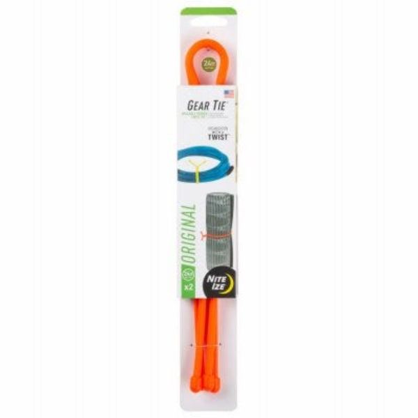 Nite Ize 138534 24 in. Reusable Rubber Twist Gear Tie, Orange - Pack of 6