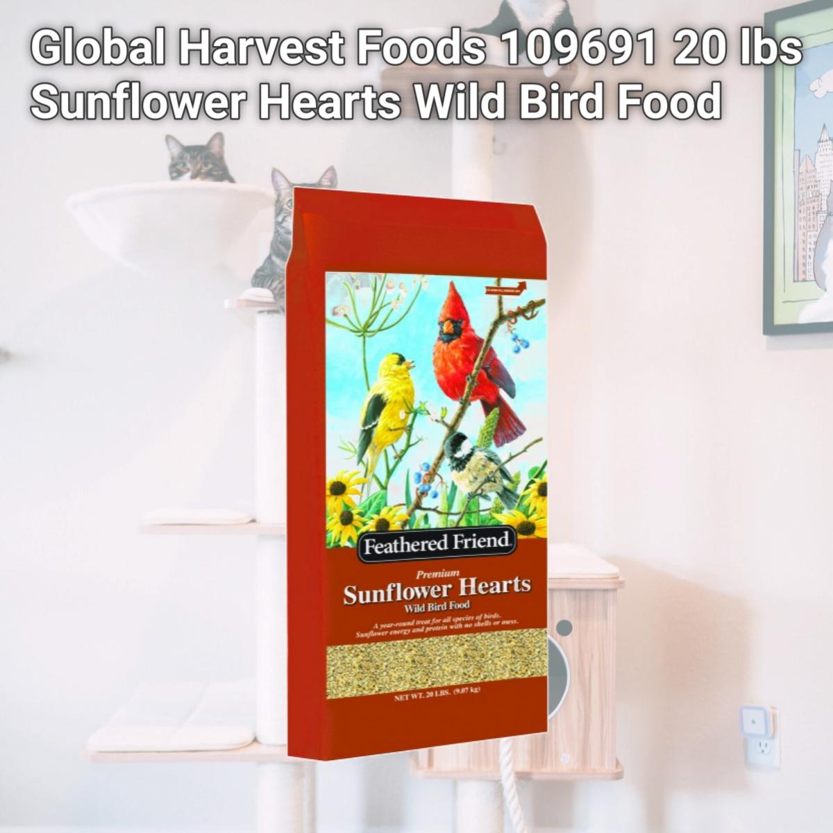 Picture of Global Harvest Foods 109691 20 lbs Sunflower Hearts Wild Bird Food