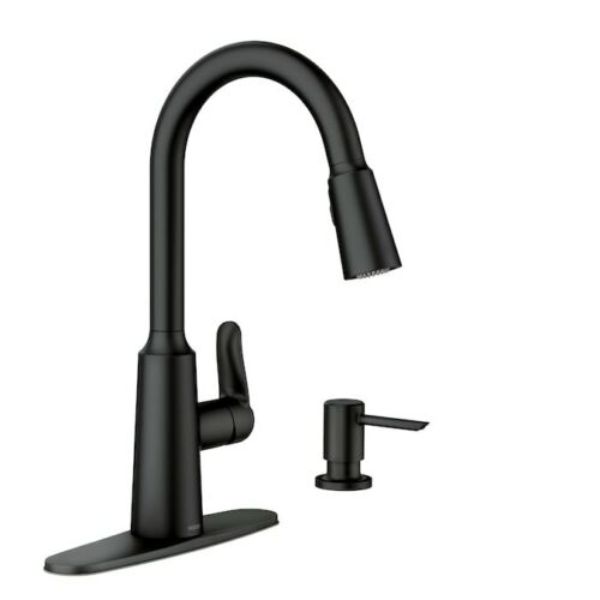110844 Handle Deck-Mount Pull-Down Kitchen Faucet Kit, Black - Pack of 2 -  Moen Faucets