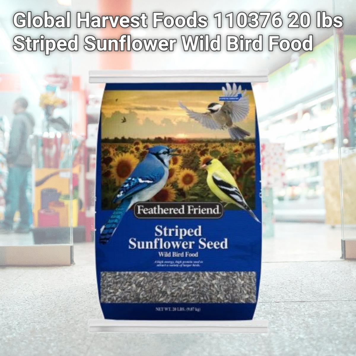 Picture of Global Harvest Foods 110376 20 lbs Striped Sunflower Wild Bird Food