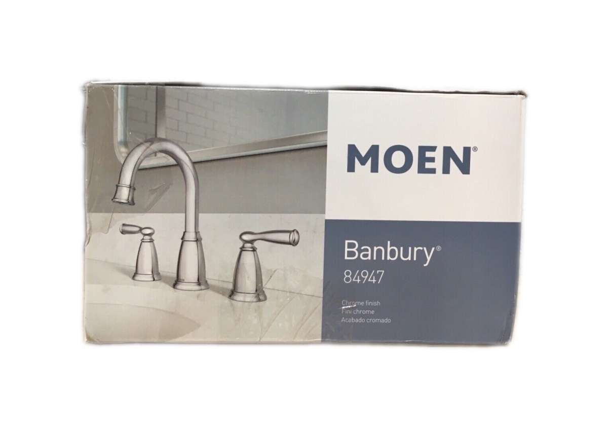 110840 Widespread Double Handle High-Arc Bathroom Faucet, Silver - Pack of 2 -  Moen Faucets