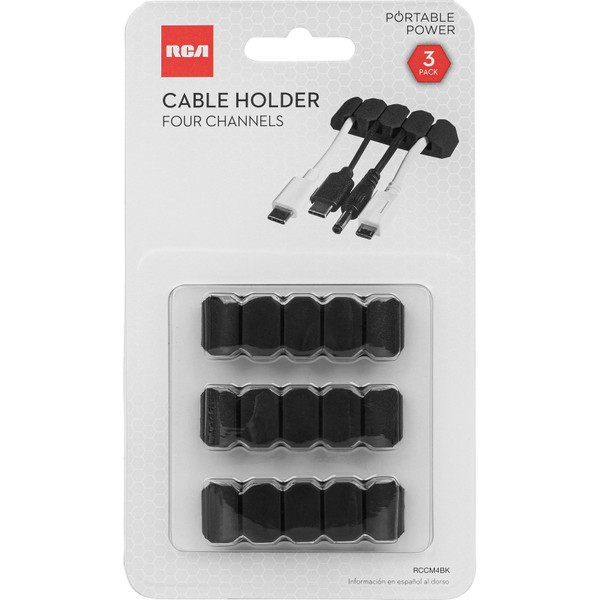 Picture of Audiovox 110677 3 in. Four Channel Cable Holder - Pack of 6 - 3 Piece Per Pack
