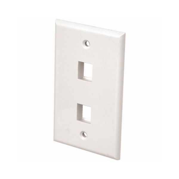 Picture of Audiovox 110697 2-Port Wall Plate, White - Case of 6