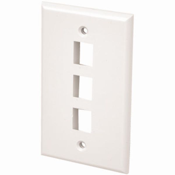 Picture of Audiovox 110691 3-Port Wall Plate, White - Case of 6
