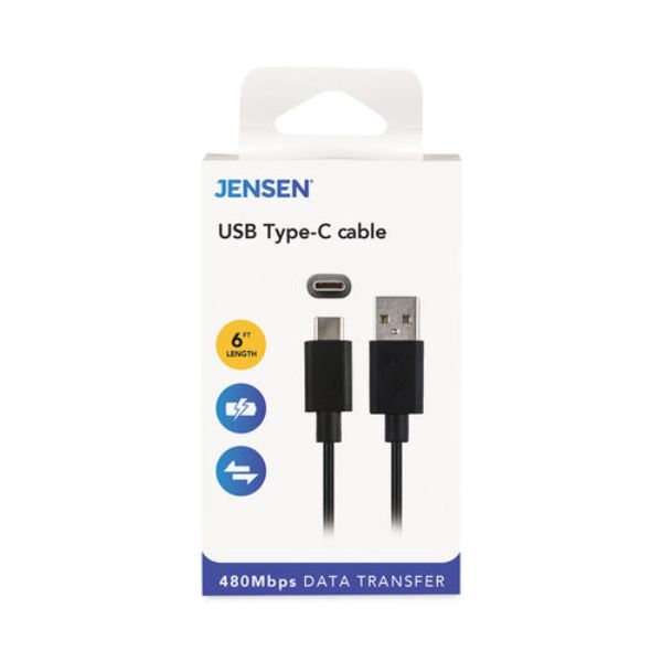 Picture of Audiovox 110667 6 ft. USB-A to USB-C Cable, Black - Pack of 6