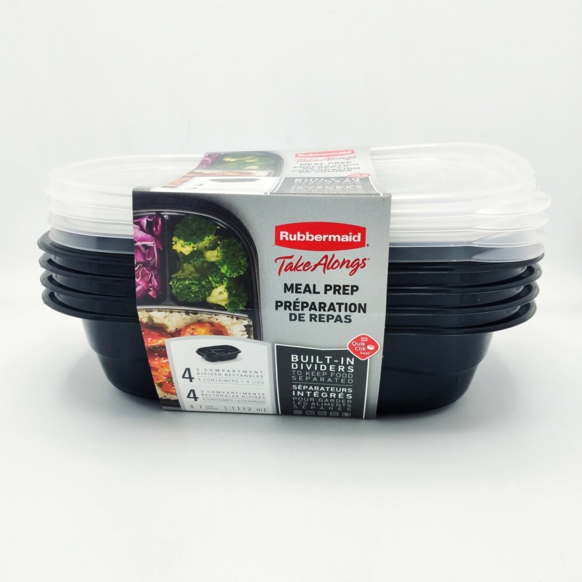 Picture of Rubbermaid 111394 4.7 Cups Food Container - Pack of 4 - 4 Piece Per Pack