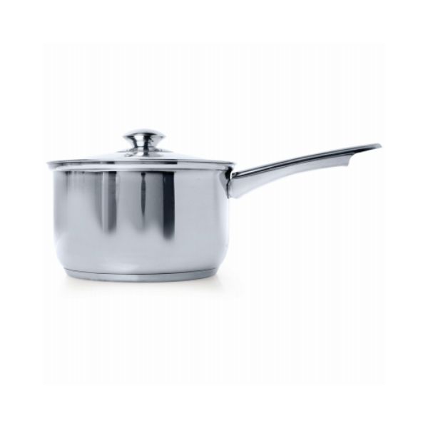 Picture of Epoca International 111425 3 qt. Stainless Steel Saucepan with Glass Lid, Silver